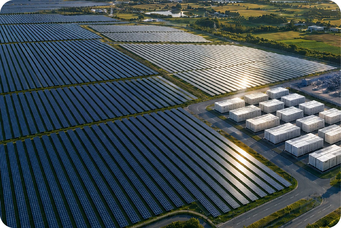 Utility-scale solar farm