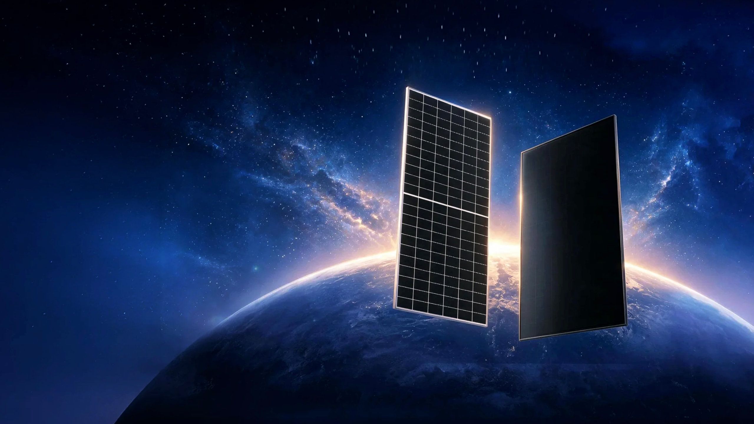 BCZenn solar panels floating above Earth